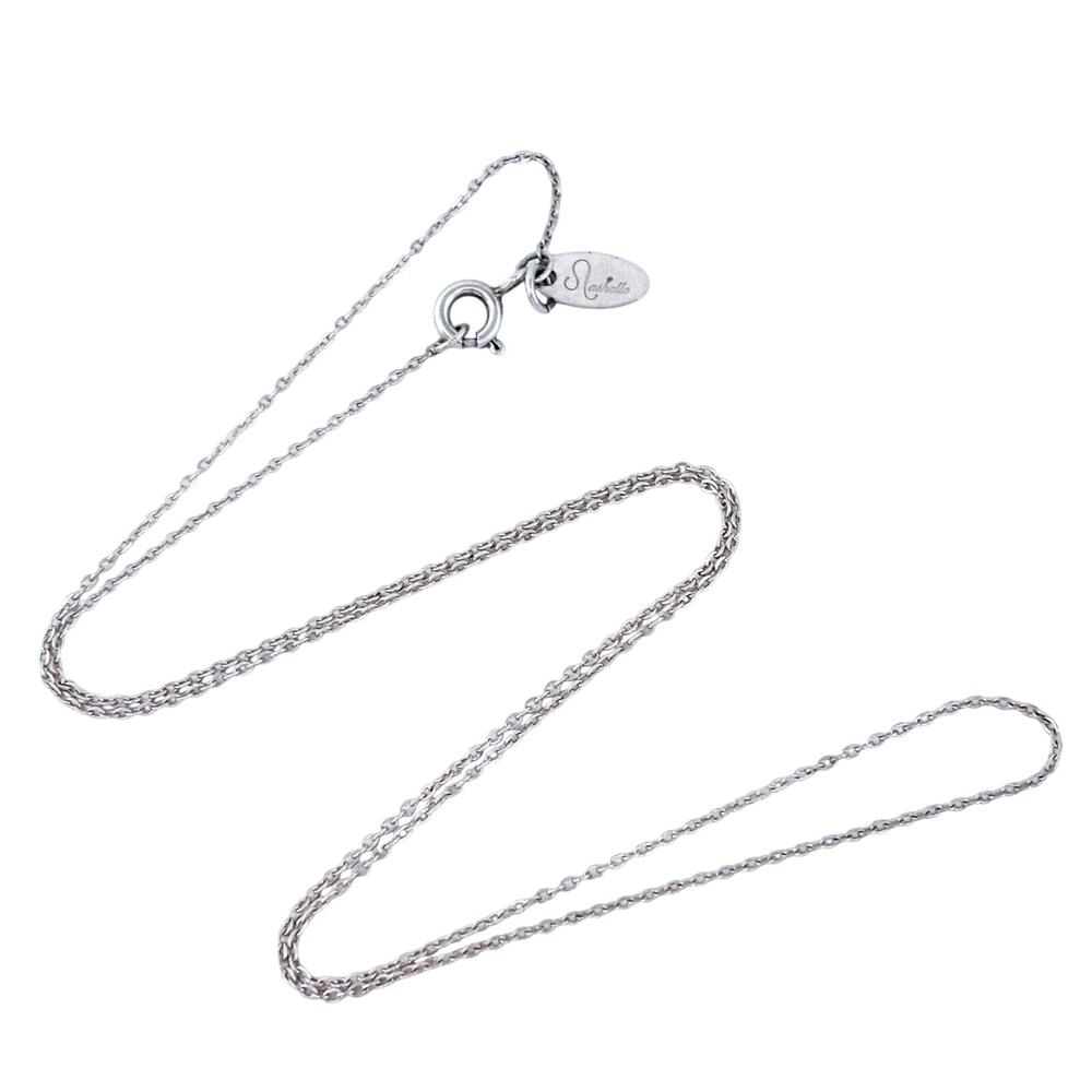 Vintage Nashelle Sterling Silver 925 0.8mm Cable Chain Necklace 19”